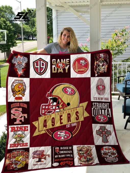 Buy San Francisco 49Ers Game Day Quilt Blanket & Quilt Bedding Set Great Customized Blanket Gifts For Birthday Christmas Thanksgiving