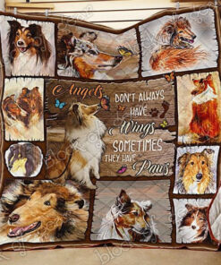 Buy Shetland Dog Angels Don'T Always Have Wings Quilt Blanket & Quilt Bedding Set Great Customized Gifts For Birthday Christmas Thanksgiving Perfect Gifts For Dog Lover