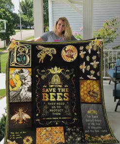 Buy Save The Bees They Need Us To Protect Them Quilt Blanket & Quilt Bedding Set Great Customized Blanket Gifts For Birthday Christmas Thanksgiving