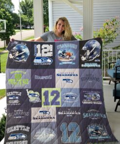 Buy Seattle Seahawks Quilt Blanket & Quilt Bedding Set 06