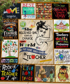 Buy She Believed She Could Change The World So She Became A Teacher Quilt Blanket & Quilt Bedding Set Great Customized Blanket Gifts For Birthday Christmas Thanksgiving