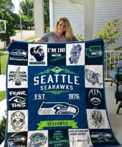 Buy Seattle Seahawks Quilt Blanket & Quilt Bedding Set 17