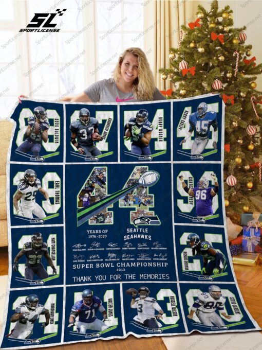 Buy Seattle Seahawks Quilt Blanket & Quilt Bedding Set Ver 17