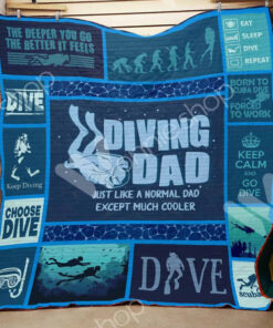 Buy Scuba Diving Dad Just Like A Normal Dad Quilt Blanket & Quilt Bedding Set Great Customized Gifts For Birthday Christmas Thanksgiving Perfect Gifts For Scuba Diving Lover