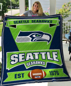 Buy Seattle Seahawks Quilt Blanket & Quilt Bedding Set 04