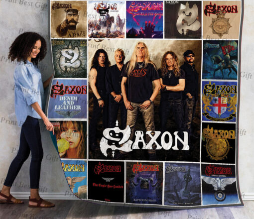 Buy Saxon Albums Cover Poster Quilt Blanket & Quilt Bedding Set