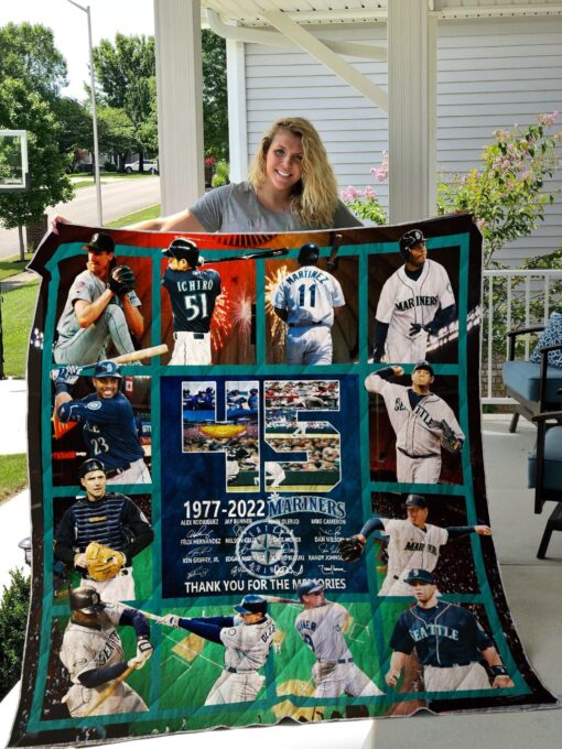 Buy Seattle Mariners Quilt Blanket & Quilt Bedding Set