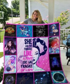 Buy Scorpio Girl She Was Not Fragile Like A Flower She Was Fragile Like A Bomb Quilt Blanket & Quilt Bedding Set Great Customized Blanket Gifts For Birthday Christmas Thanksgiving