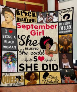 Buy September Girl She Believed She Could So She Did Quilt Blanket & Quilt Bedding Set Great Customized Blanket Gifts For Birthday Christmas Thanksgiving