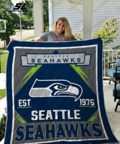 Buy Seattle Seahawks Quilt Blanket & Quilt Bedding Set 03 - Meteew