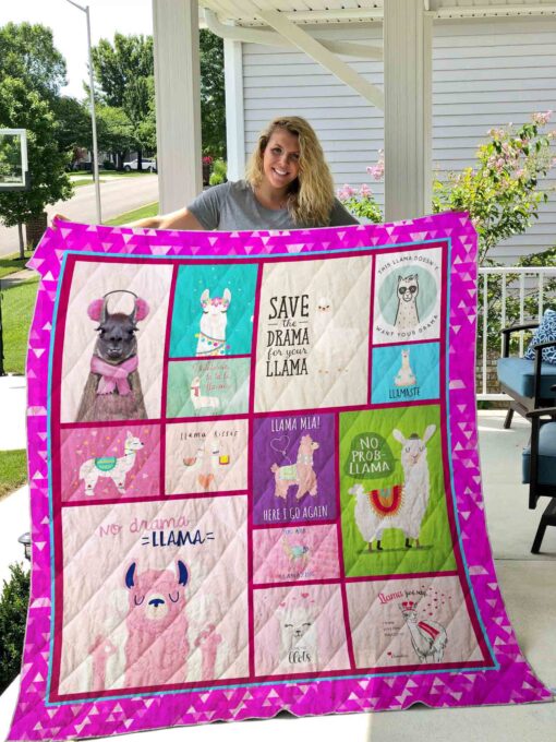 Buy Save The Drama For Your Llama Quilt Blanket & Quilt Bedding Set Great Customized Blanket Gifts For Birthday Christmas Thanksgiving