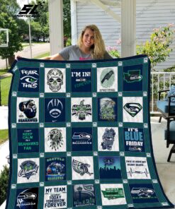 Buy Seattle Seahawks Quilt Blanket & Quilt Bedding Set - Meteew