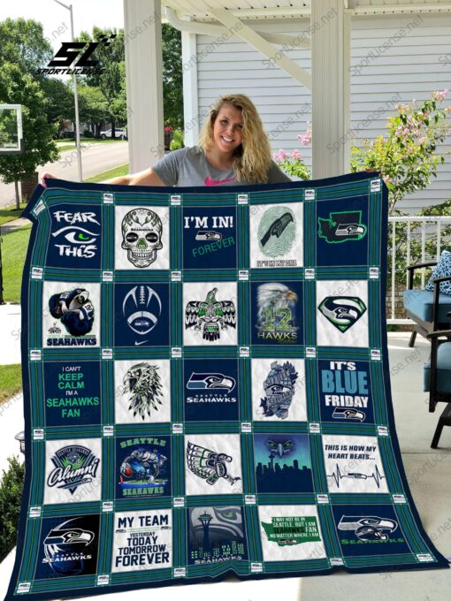 Buy Seattle Seahawks Quilt Blanket & Quilt Bedding Set - Meteew