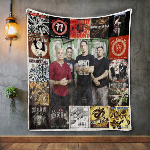 Buy Sick Of It All Album Covers Quilt Blanket & Quilt Bedding Set