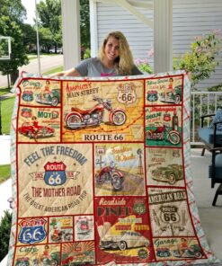 Buy Service Route 66 Feel The Freedom Quilt Blanket & Quilt Bedding Set Great Customized Blanket Gifts For Birthday Christmas Thanksgiving