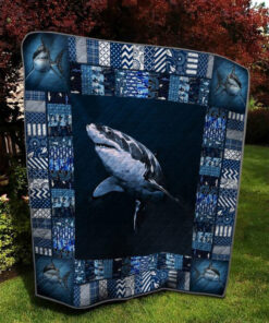 Buy Shark Picture Quilt Blanket & Quilt Bedding Set Great Customized Gifts For Birthday Christmas Thanksgiving Perfect Gifts For Shark Lover