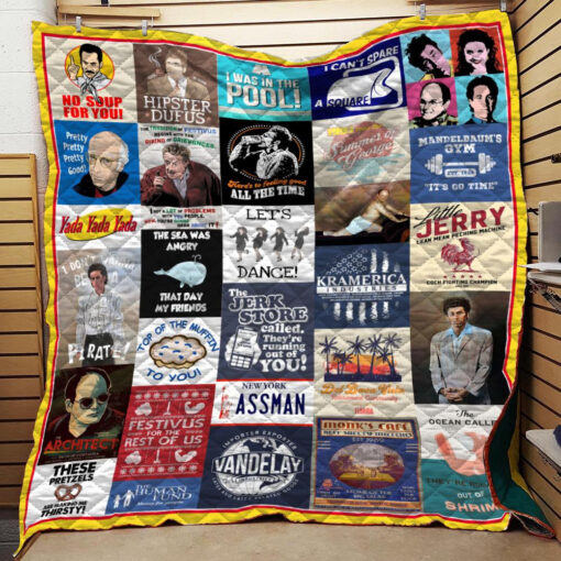 Buy Seinfeld Quotes Collage Quilt Blanket & Quilt Bedding Set