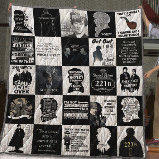 Buy Sherlock T-Shirt Quilt Blanket & Quilt Bedding Set