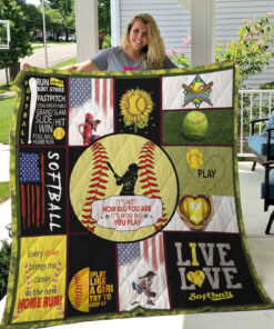 Buy Softball It'S How Big You Play Quilt Blanket & Quilt Bedding Set Great Customized Gifts For Birthday Christmas Thanksgiving Perfect Gifts For Softball Lover