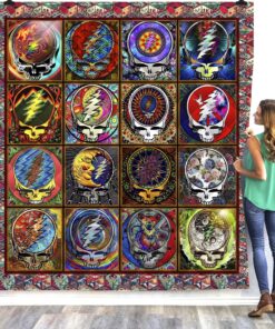 Buy Skull Grateful Dead Steal Your Face All Season Plus Size Quilt Blanket & Quilt Bedding Set