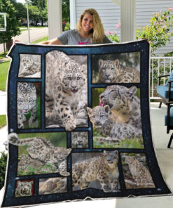 Buy Snow Leopard And Leopard Baby Quilt Blanket & Quilt Bedding Set Great Customized Gifts For Birthday Christmas Thanksgiving Perfect Gifts For Leopard Lover