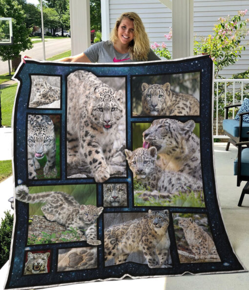 Buy Snow Leopard And Leopard Baby Quilt Blanket & Quilt Bedding Set Great Customized Gifts For Birthday Christmas Thanksgiving Perfect Gifts For Leopard Lover