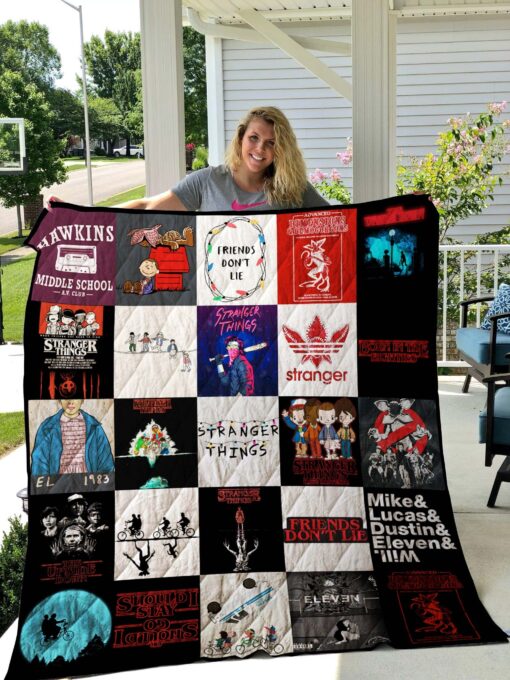 Buy Stranger Things T-Shirt Quilt Blanket & Quilt Bedding Set