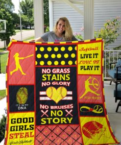 Buy Softball Good Girls Steal Girl Softball Quilt Blanket & Quilt Bedding Set Great Customized Gifts For Birthday Christmas Thanksgiving Perfect Gifts For Softball Lover