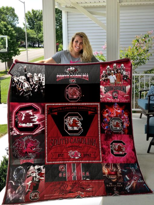 Buy South Carolina Gamecocks Quilt Blanket & Quilt Bedding Set Great Customized Blanket Gifts For Birthday Christmas Thanksgiving