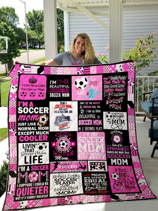 Buy Soccer Mom Just Like Normal Mom Except Much Cooler Quilt Blanket & Quilt Bedding Set Great Customized Blanket Gifts For Birthday Christmas Thanksgiving