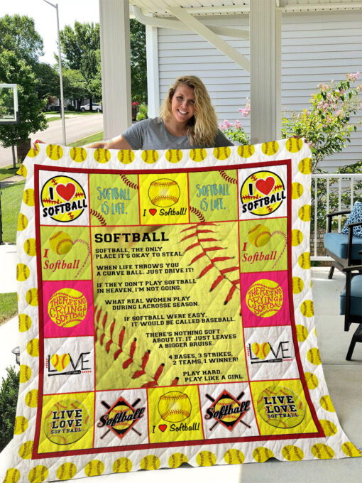 Buy Softball The Only Place It'S Ok To Steal Quilt Blanket & Quilt Bedding Set Great Customized Gifts For Birthday Christmas Thanksgiving Perfect Gifts For Softball Lover