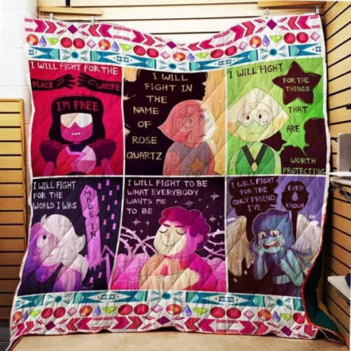 Buy Steven Universe I Will Fight For The Things That Are Worth Protecting Quilt Blanket & Quilt Bedding Set Great Customized Blanket Gifts For Birthday Christmas Thanksgiving