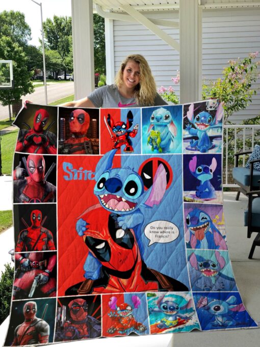 Buy Stitch Deadpool All Season Plus Size Quilt Blanket & Quilt Bedding Set