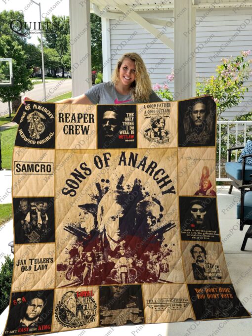 Buy Sons Of Anarchy T-Shirt Quilt Blanket & Quilt Bedding Set For Fans