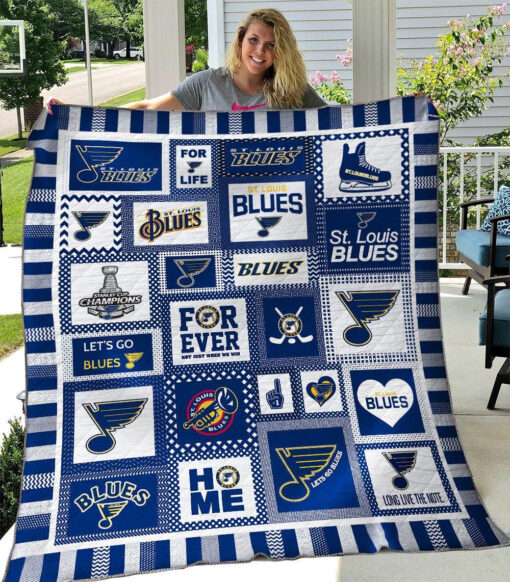 Buy St. Louis Blues Quilt Blanket & Quilt Bedding Set - Meteew