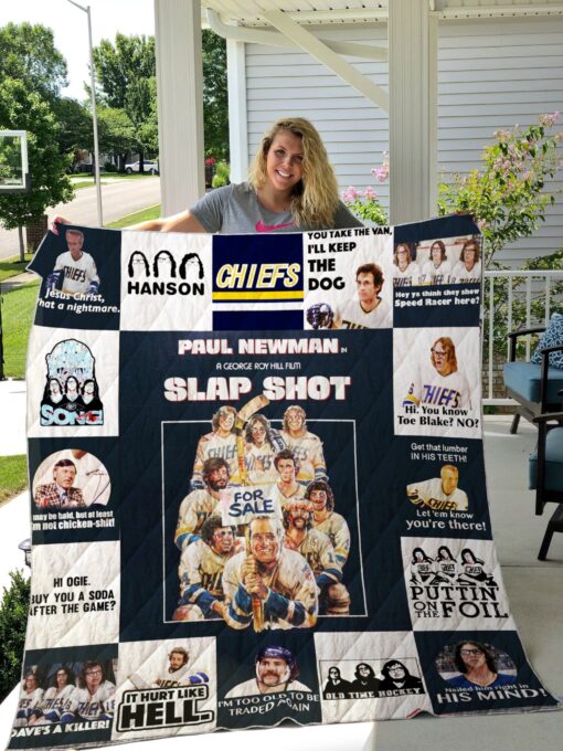 Buy Slap Shot Quilt Blanket & Quilt Bedding Set For Fans Ver 17