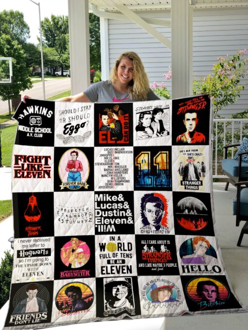 Buy Stranger Things T-Shirt Quilt Blanket & Quilt Bedding Set For Fans Ver.T