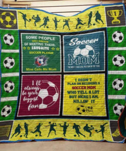 Buy Soccer Mom Blanket From Son Daughter Gifts For Mother Soccer Player Mine Calls Me Mom Quilt Blanket & Quilt Bedding Set Great Customized Blanket Gifts For Mother'S Day Birthday Christmas Thanksgiving