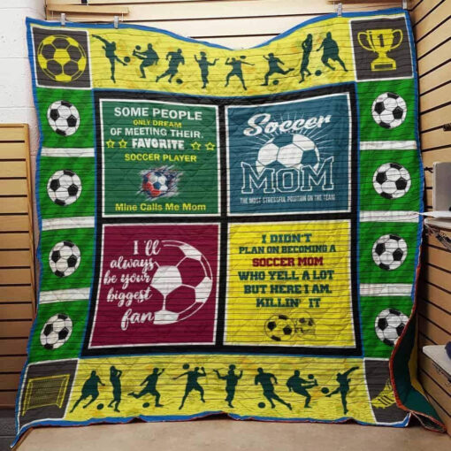 Buy Soccer Mom Blanket From Son Daughter Gifts For Mother Soccer Player Mine Calls Me Mom Quilt Blanket & Quilt Bedding Set Great Customized Blanket Gifts For Mother'S Day Birthday Christmas Thanksgiving