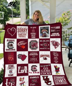 Buy South Carolina Gamecocks Keep Calm And Cock On Quilt Blanket & Quilt Bedding Set Great Customized Blanket Gifts For Birthday Christmas Thanksgiving