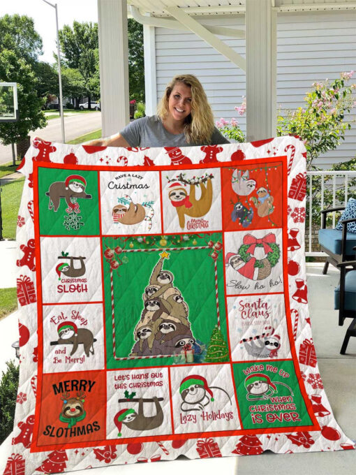 Buy Sloth Christmas Wake Me Up When Christmas Is Over Quilt Blanket & Quilt Bedding Set Great Customized Blanket Gifts For Birthday Christmas Thanksgiving