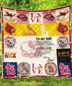 Buy St Louis Cardinals Family  To My Son Quilt Blanket & Quilt Bedding Set