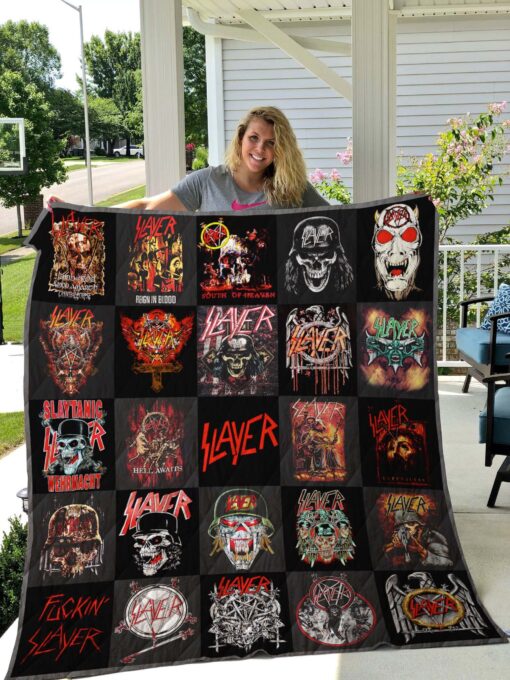 Buy Slayer Tshirt Quilt Blanket & Quilt Bedding Set