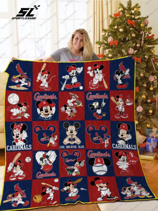 Buy St. Louis Cardinals Mickey Dn Quilt Blanket & Quilt Bedding Set