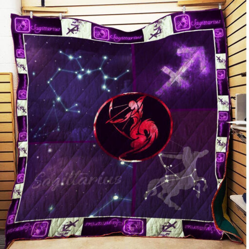 Buy Star Sign Sagittarius Quilt Blanket & Quilt Bedding Set Great Customized Blanket Gifts For Birthday Christmas Thanksgiving