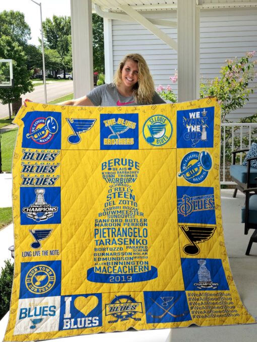 Buy St. Louis Blues Stanley Cup Champions 2019 1 Quilt Blanket & Quilt Bedding Set