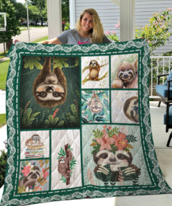 Buy Sloth In Natural Quilt Blanket & Quilt Bedding Set Great Customized Blanket Gifts For Birthday Christmas Thanksgiving