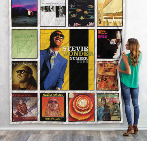 Buy Stevie Wonder Best Albums Quilt Blanket & Quilt Bedding Set 01