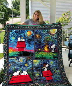 Buy Snoopy Starry Night Style Quilt Blanket & Quilt Bedding Set - Best Gifts For Fans, Birthday