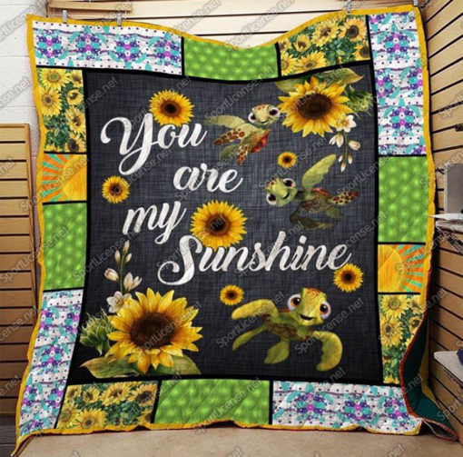 Buy Sunflower Turtle You Are My Sunshine Quilt Blanket & Quilt Bedding Set Great Customized Gifts For Birthday Christmas Thanksgiving Perfect Gifts For Sunflower Lover